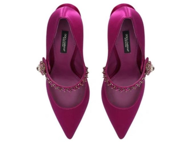 Dolce & Gabbana High Heels aus Leder Lila 37