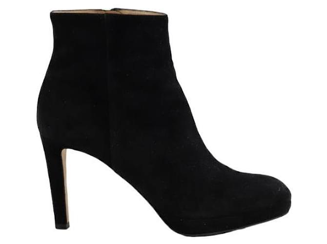 Sergio Rossi Suede boots Black Deerskin  ref.1356203