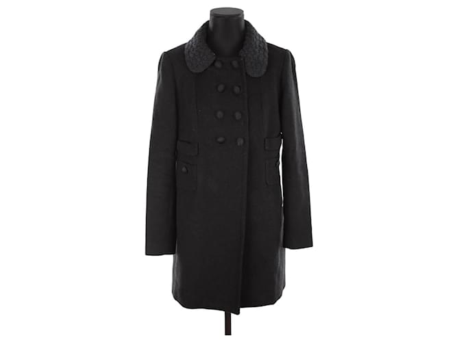 Tara Jarmon Wool coat Black  ref.1356214