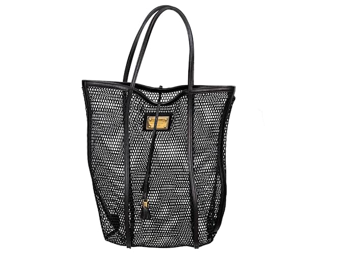 Borsa tote in rete Dolce & Gabbana Nero  ref.1356220