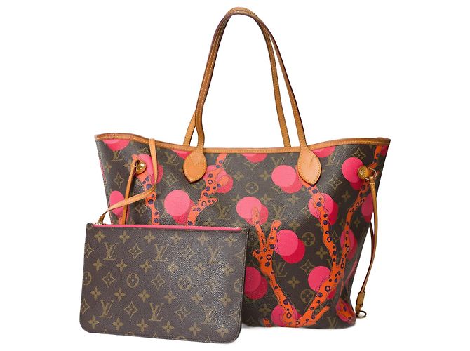Borsa LOUIS VUITTON Neverfull in tela marrone - 101874