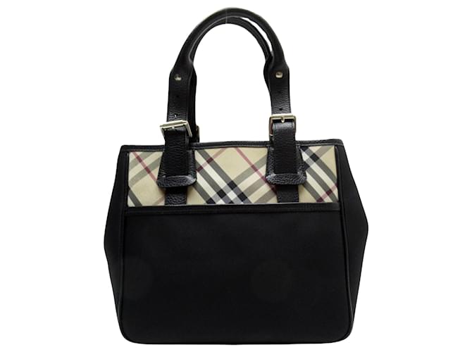 Burberry Nova Check Nero Tela  ref.1356296