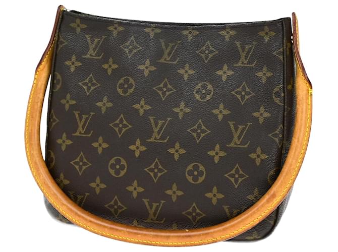 Louis Vuitton Looping MM Marrom Lona  ref.1356303