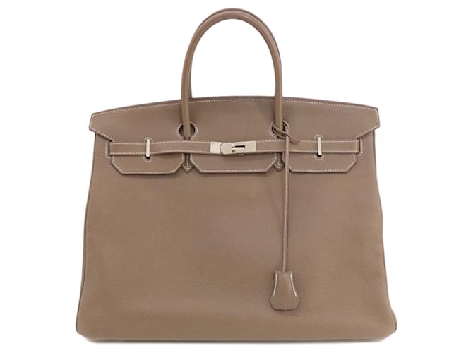 Hermès HERMES BIRKIN 40 Grigio Pelle  ref.1356304