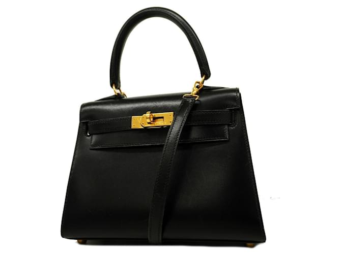 Hermès Hermes Kelly Negro Cuero  ref.1356314