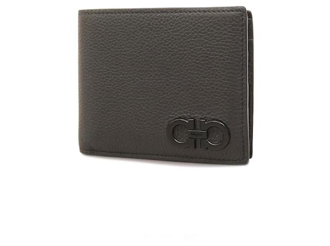 Salvatore Ferragamo Gancini Black Leather  ref.1356434