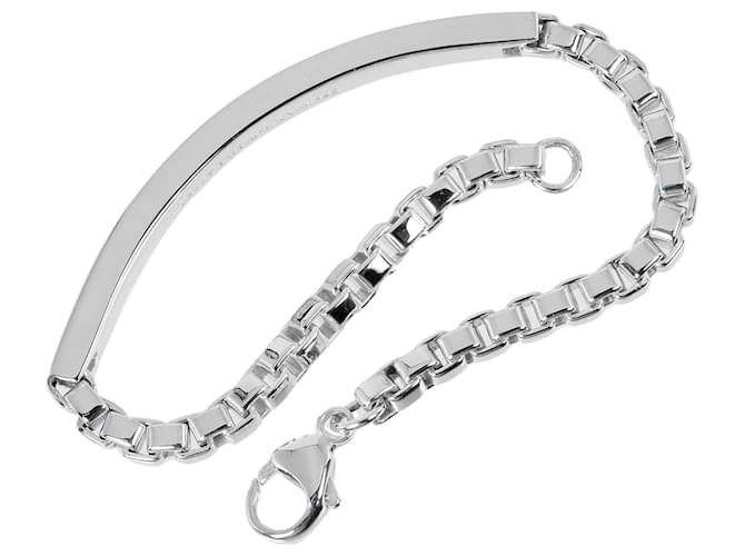 Tiffany & Co Gourmette à maille Silvery Silver  ref.1356498