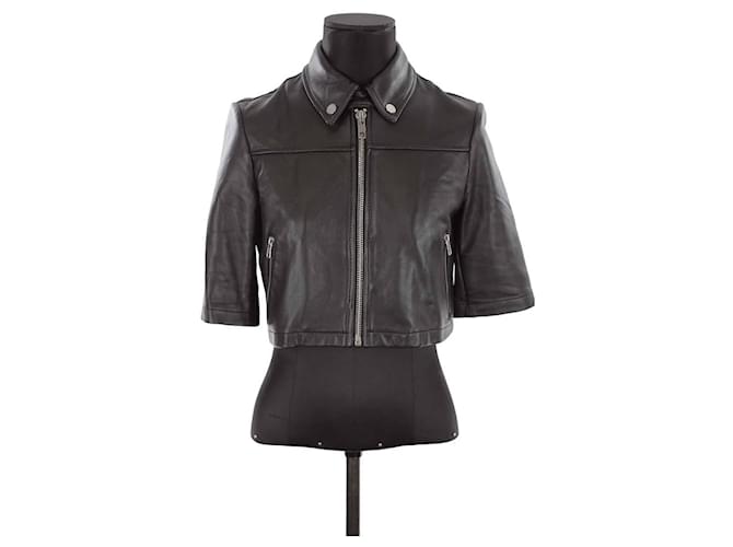 Maje Jacket Black Exotic leather  ref.1356543