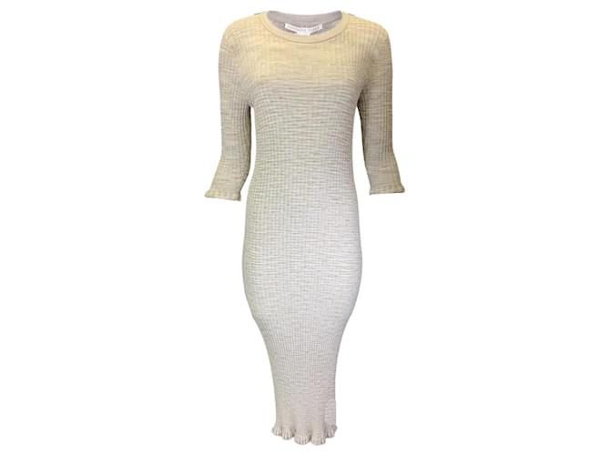 Autre Marque Abito in maglia Veronica Beard Sand Multi Richie Beige Viscosa  ref.1356578