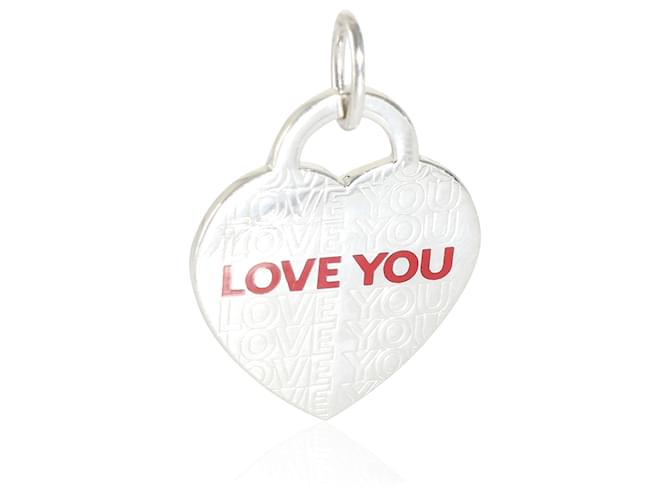 TIFFANY & CO. Love You Heart Pendant in  Sterling Silver  ref.1356591