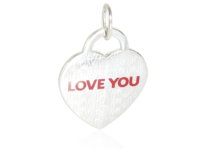 Tiffany & Co TIFFANY Y COMPAÑIA. Colgante Love You Heart en plata de ley  ref.1356591