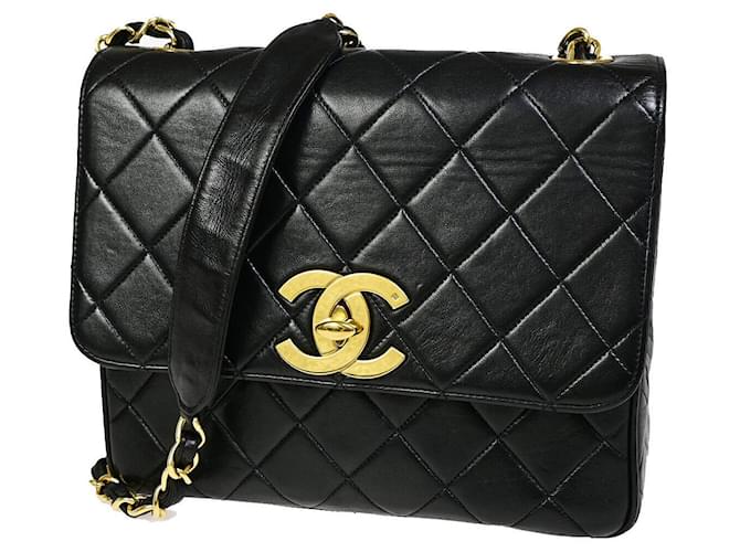 Chanel Matelassé Black Leather  ref.1356658