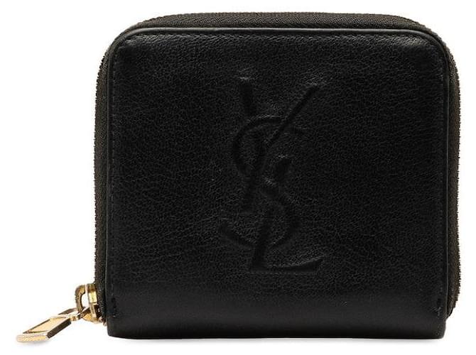 Yves Saint Laurent Porte-monnaie en cuir Portefeuille court en cuir en bon état  ref.1356825