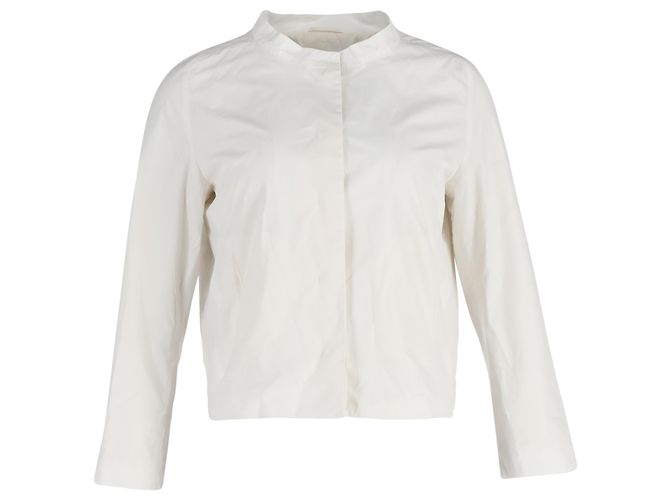 Jil Sander Short Jacket in White Silk