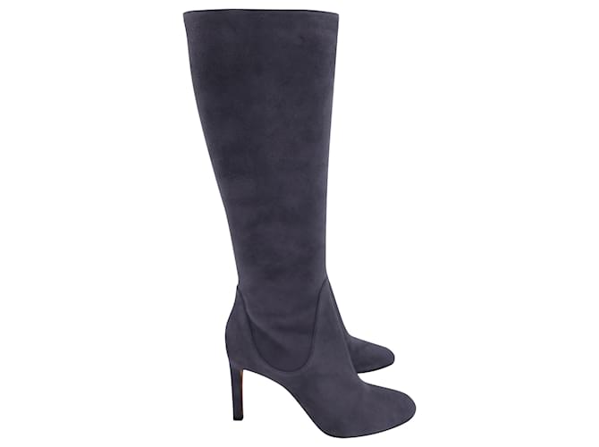 Jimmy Choo Tempe 85 Knee Boots in Grey Suede   ref.1357011