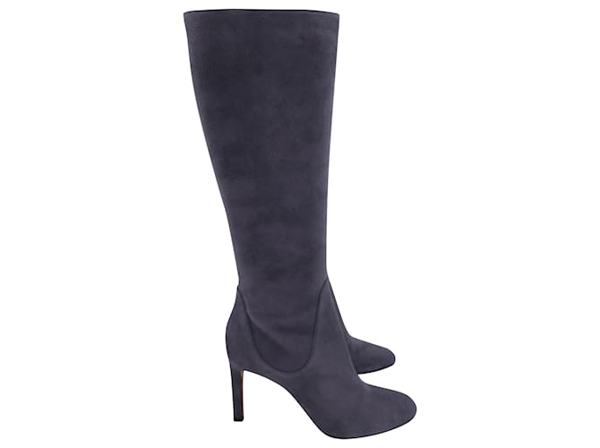 Jimmy Choo Tempé 85 Bottines en Daim Gris Suede  ref.1357011