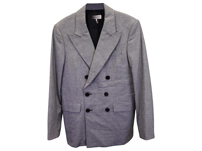 Isabel Marant Double-Breasted Blazer in Grey Wool  ref.1357037