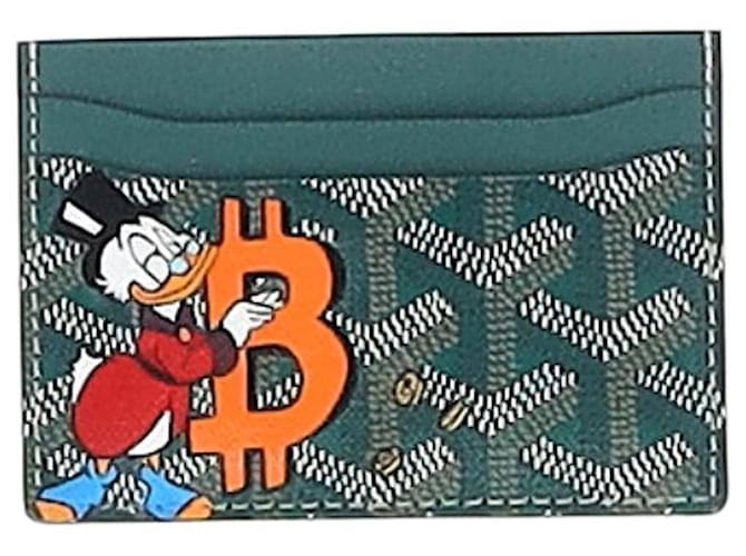 Porte-Cartes Goyard Scrooge McDuck St Sulpice en Cuir Vert  ref.1357038