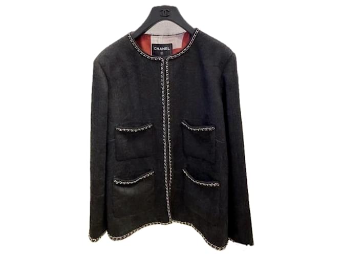 Chanel Most Hunted Black Jacket with Chain Trim  ref.1357061