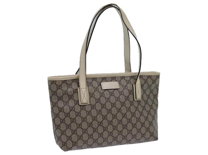 GUCCI GG Canvas Tote Bag Toile enduite Beige Auth 72524  ref.1357110