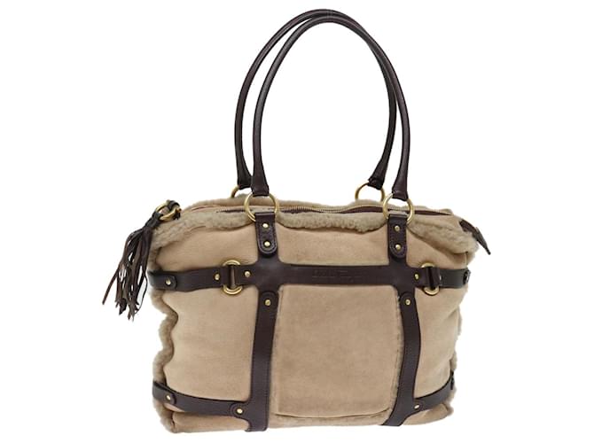 Salvatore Ferragamo Sac à main Daim Beige Auth 71593 Suede  ref.1357116