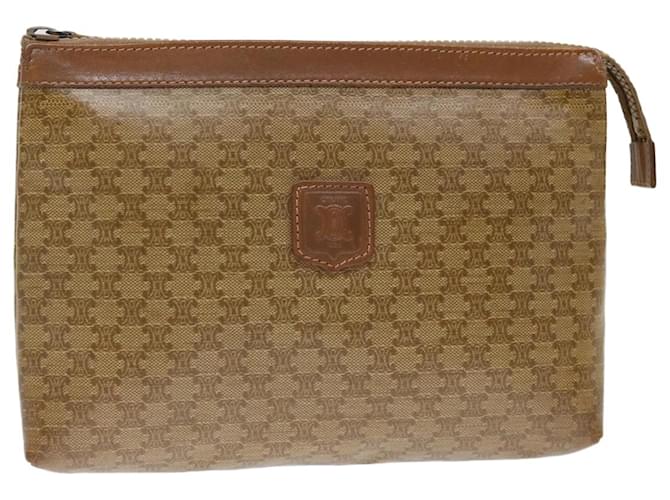 Céline CELINE Pochette en Toile Macadam Beige Auth 72478  ref.1357140