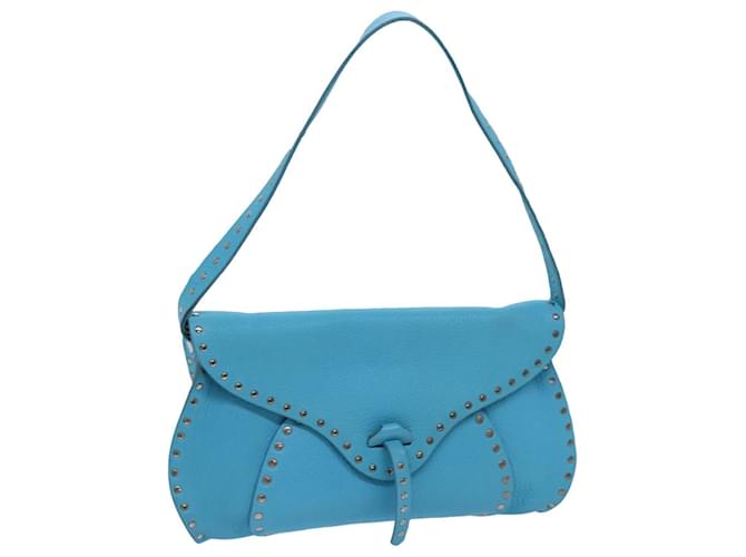 Céline CELINE Bolso de Hombro Azul Claro Auth 72402 Cuero  ref.1357165