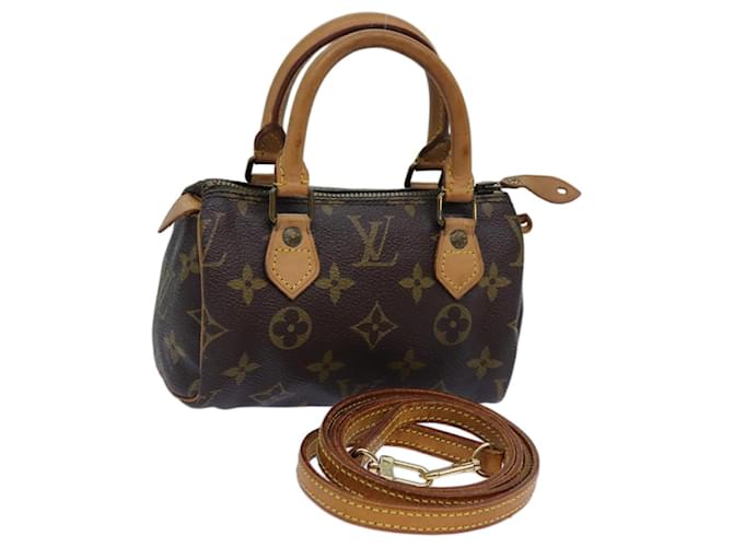 LOUIS VUITTON Mini sac à main Speedy Monogram M41534 Auth LV 71677 Toile Monogramme  ref.1357192