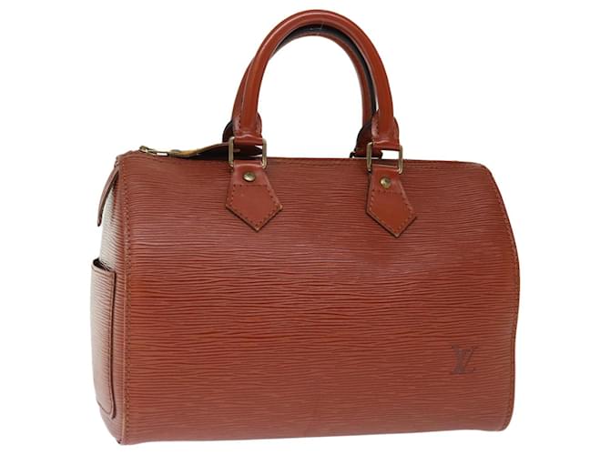 Louis Vuitton Epi Speedy 25 Bolsa de mão Kenya Brown M43013 Autenticação de LV 72395 Couro  ref.1357227