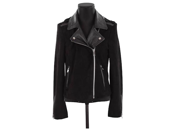 Claudie Pierlot Veste en cuir Noir  ref.1357244