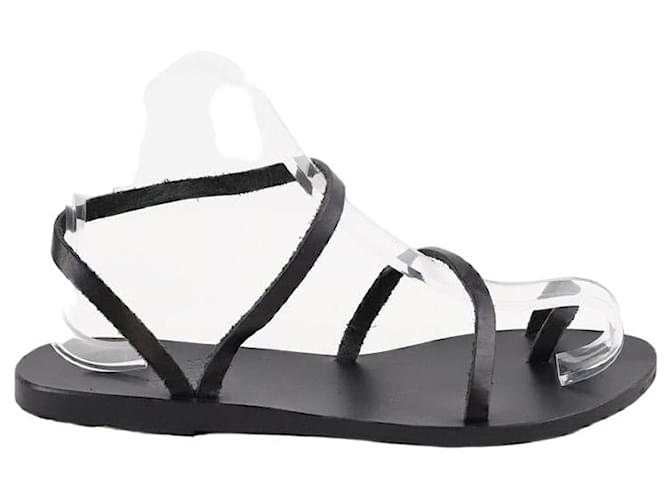 Ancient Greek Sandals Leather sandals Black  ref.1357248