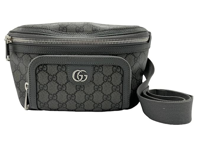 Gucci Cross Patch Belt Grey Cloth  ref.1357364