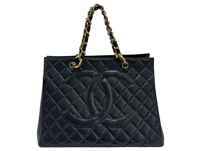 Chanel Logo CC Black Leather  ref.1357481