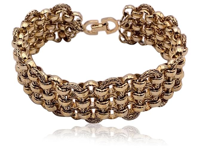 Pulseira Christian Dior Dourado Metal  ref.1357578