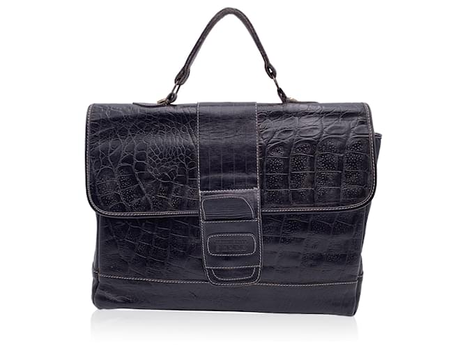 Gianfranco Ferré Gianfranco Ferre Bolsa Vintage Preto Couro  ref.1357803