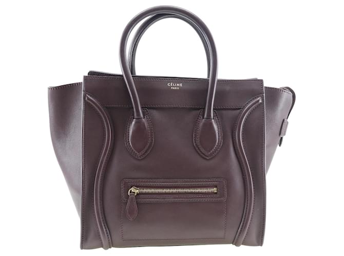 Luggage Céline-Gepäck Bordeaux Leder  ref.1357969