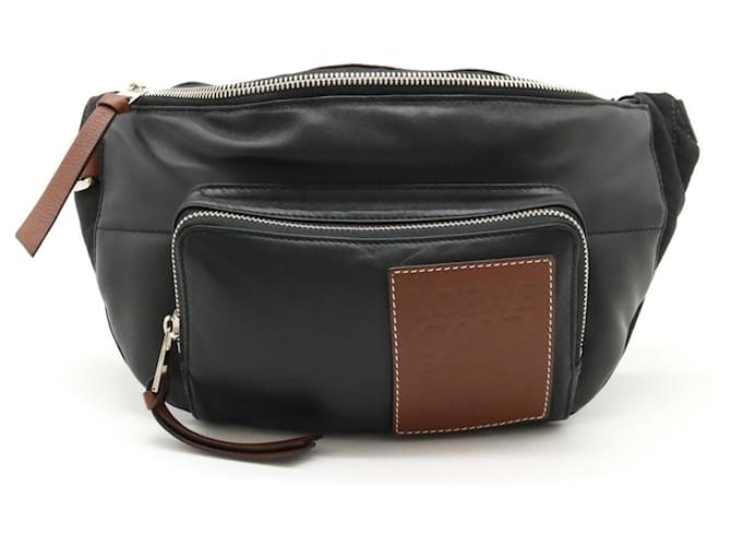 Loewe Puffy Bum Bag Black Leather  ref.1358018