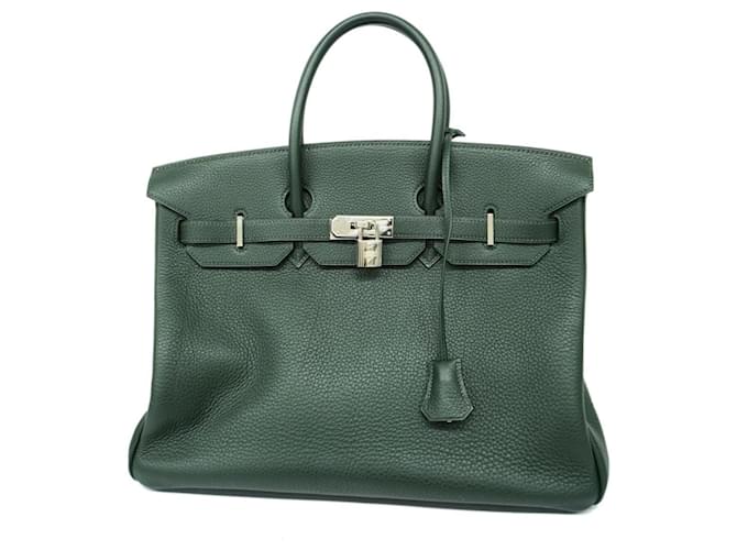 Hermès HERMES BIRKIN 25 Verde Pelle  ref.1358050