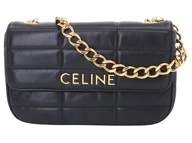 Bolsa de ombro Céline Preto Couro  ref.1358417