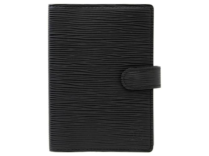 Louis Vuitton Agenda PM Cuir Noir  ref.1358446