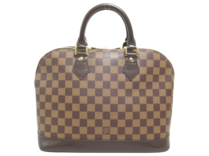 Louis Vuitton Alma Marrom Lona  ref.1358455