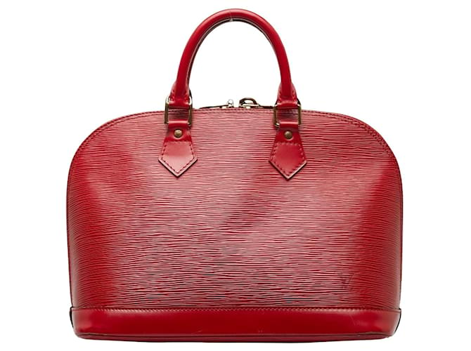 Louis Vuitton Alma Rosso Pelle  ref.1358456