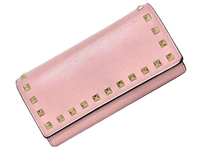 Valentino Garavani V-Logo Pink Leder  ref.1358535