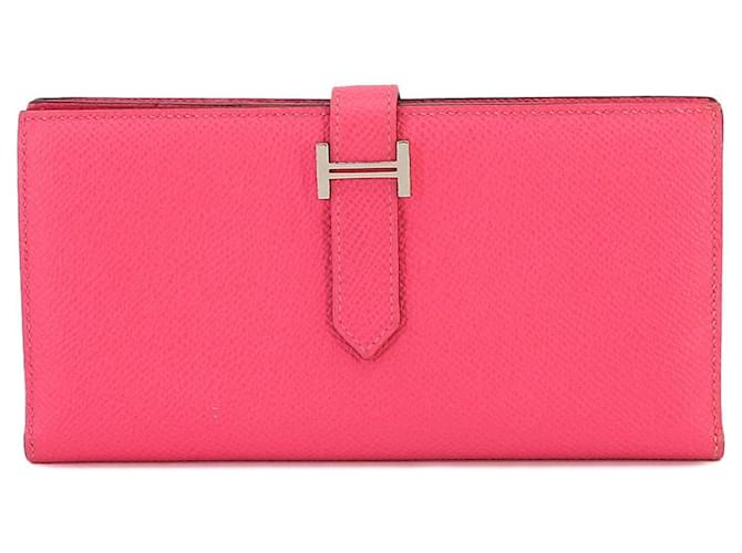 Hermès Béarn Pink Leather  ref.1358689