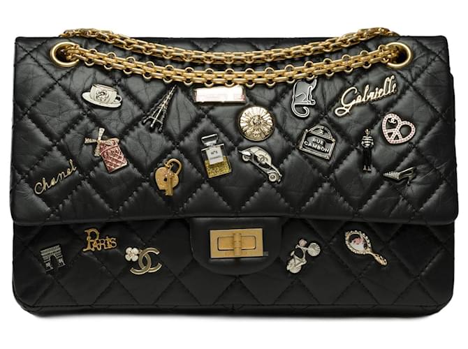 Chanel-Tasche 2.55 aus schwarzem Leder - 101871  ref.1358751