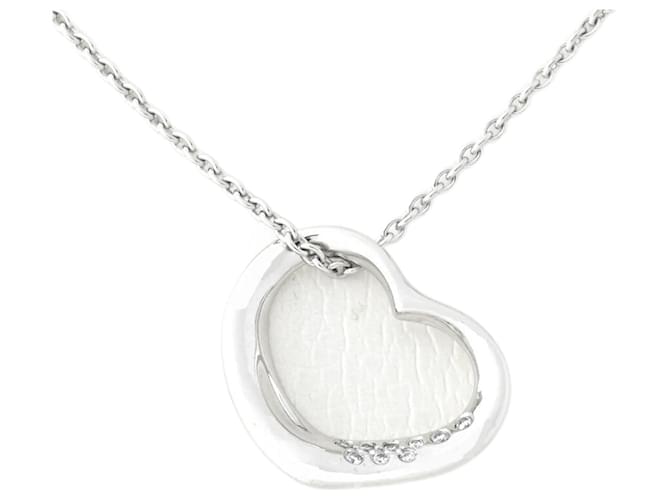Tiffany & Co Open Heart Silvery Platinum  ref.1358851