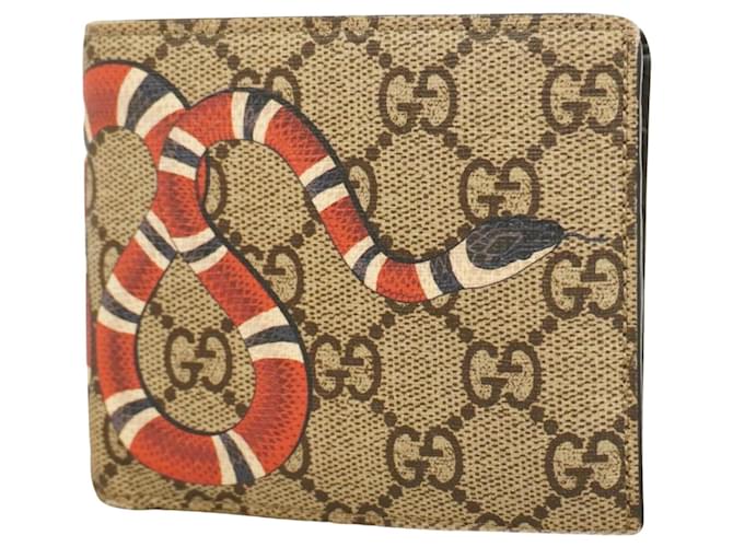 Gucci Portefeuille animalier Toile Marron ref.1359164 Joli Closet