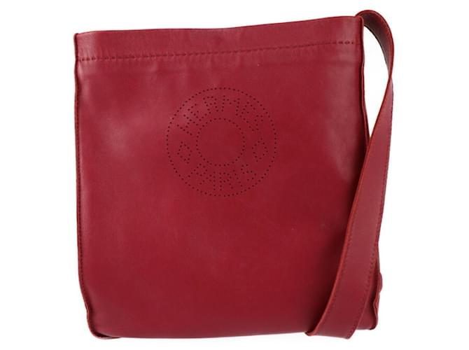 Hermès Onimetou Dark red Leather  ref.1359206