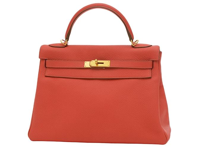 Hermès Hermes Kelly 32 Rosa Cuero  ref.1359224