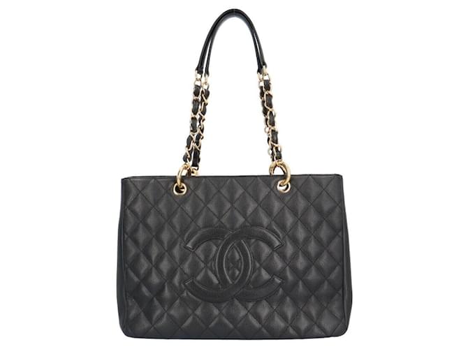 Chanel shopping Cuir Noir  ref.1359251